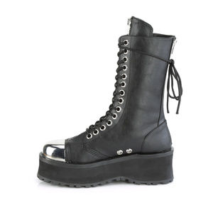 Mens Platform Metal Toe Lace Up Boots